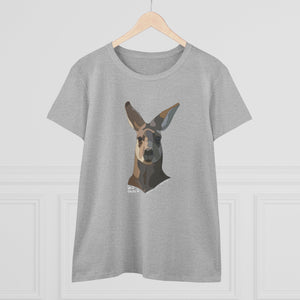 Eastern Grey Kangaroo - Women's Midweight Cotton Tee Printify