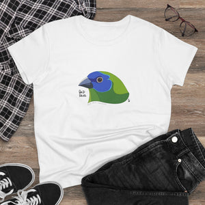 Blue-faced Parrotfinch - Women's Midweight Cotton Tee Printify
