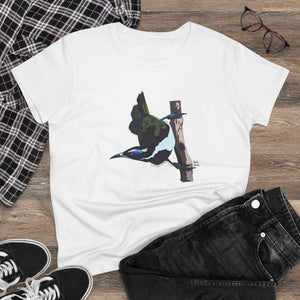 Blue-faced Honeyeater - Women's Midweight Cotton Tee Printify