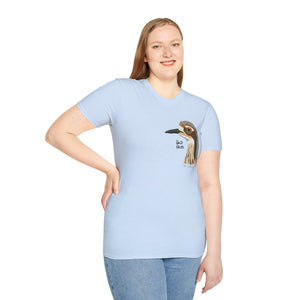 Bush Stone-curlew Head- Small design - Unisex Softstyle T-Shirt Printify