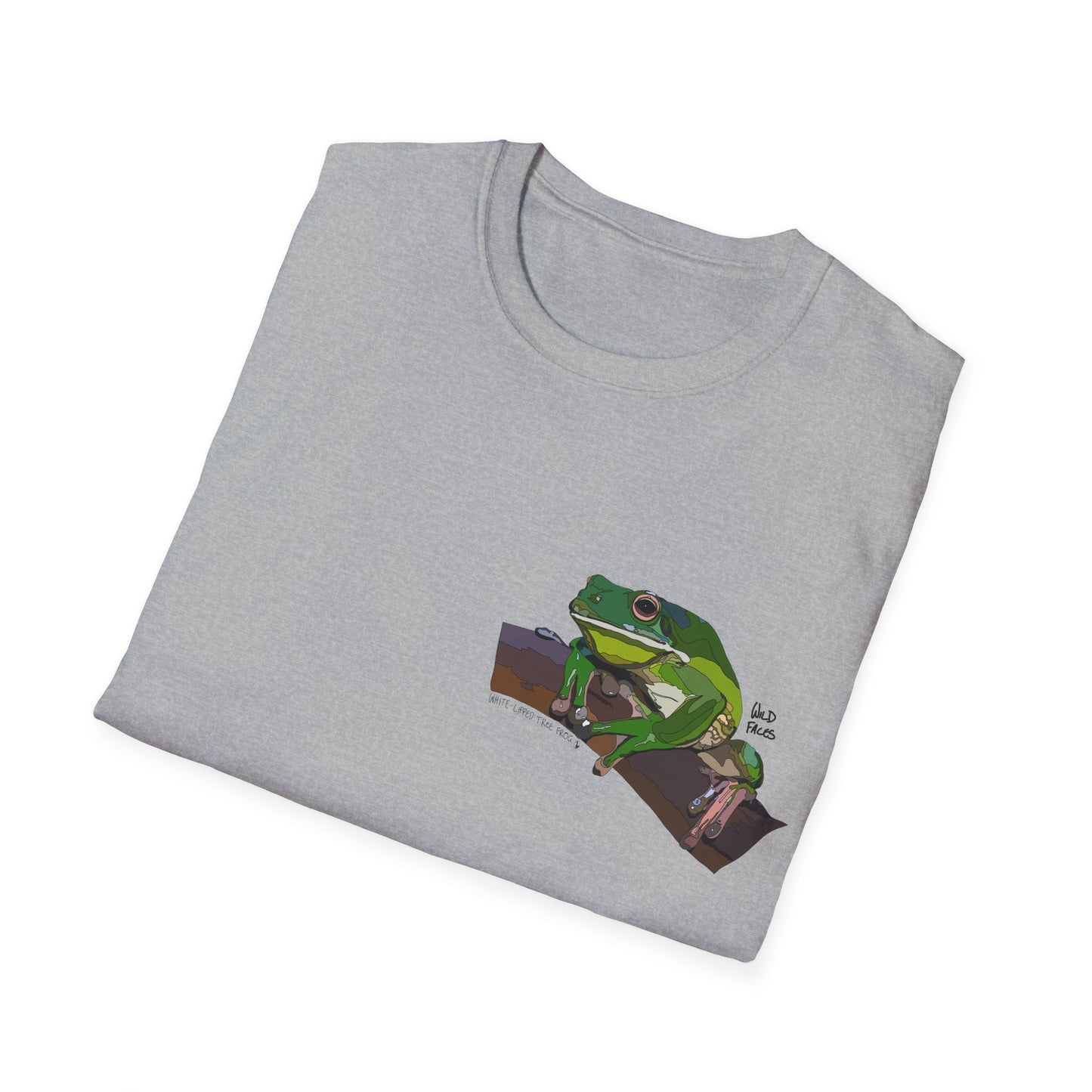 White-lipped Tree Frog - Small design - Unisex Softstyle T-Shirt