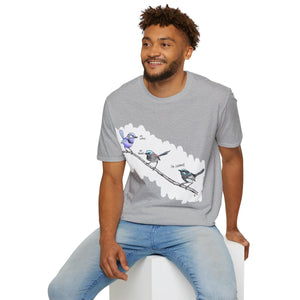 A trio of  Fairy-wrens (spendid, superb and lovely) - Unisex Softstyle T-Shirt Printify