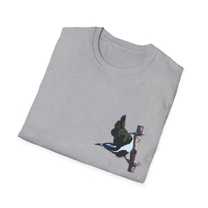 Blue-faced Honeyeater- Small design - Unisex Softstyle T-Shirt Printify