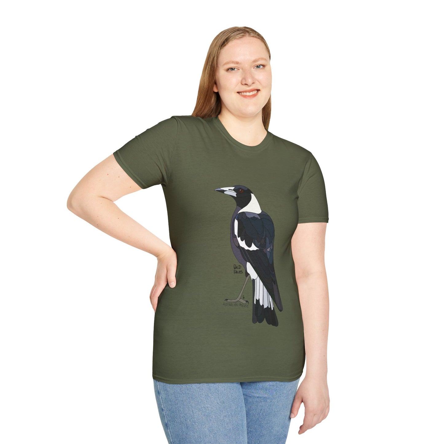 Australian Magpie - Unisex Softstyle T-Shirt