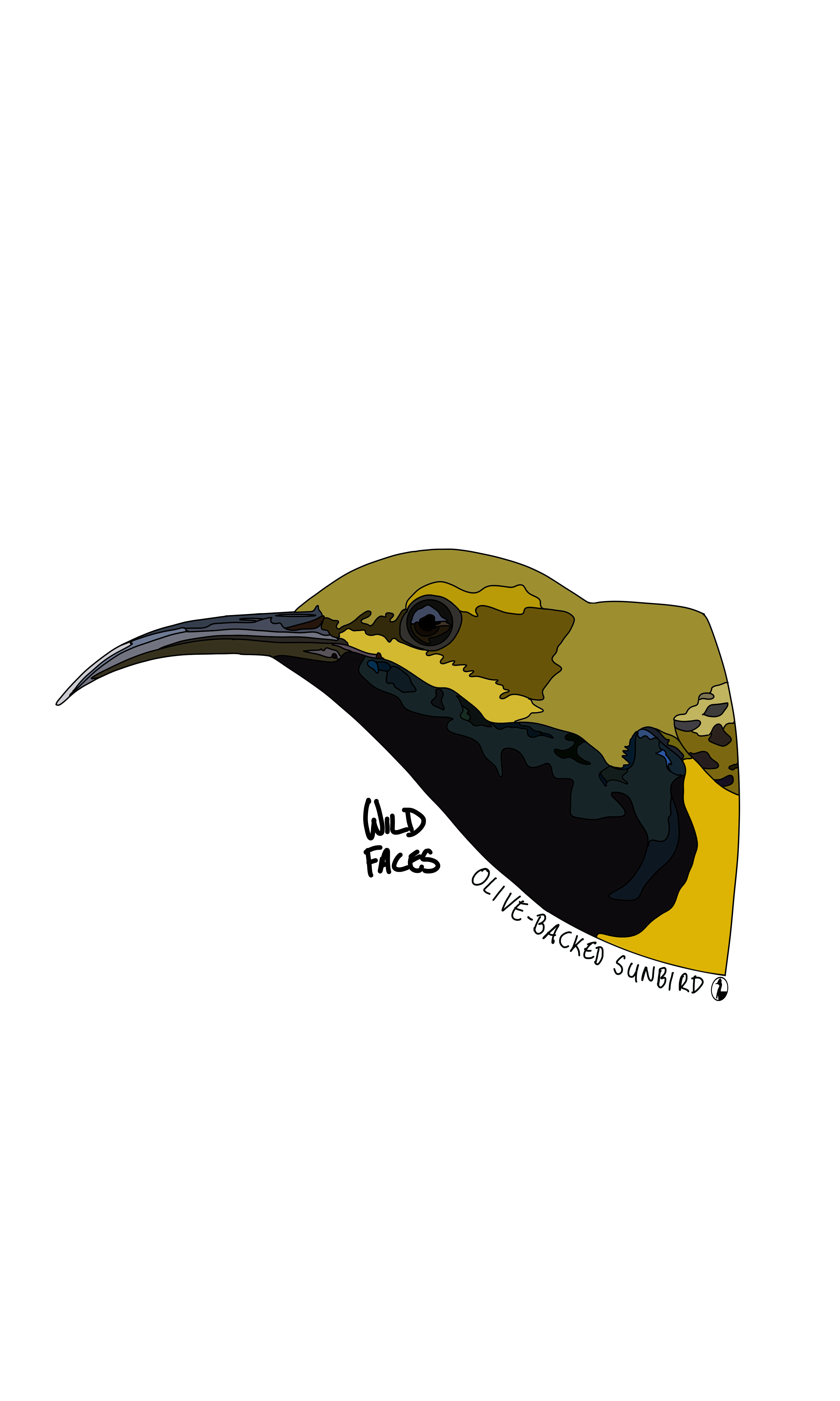 Olive backed sunbird design