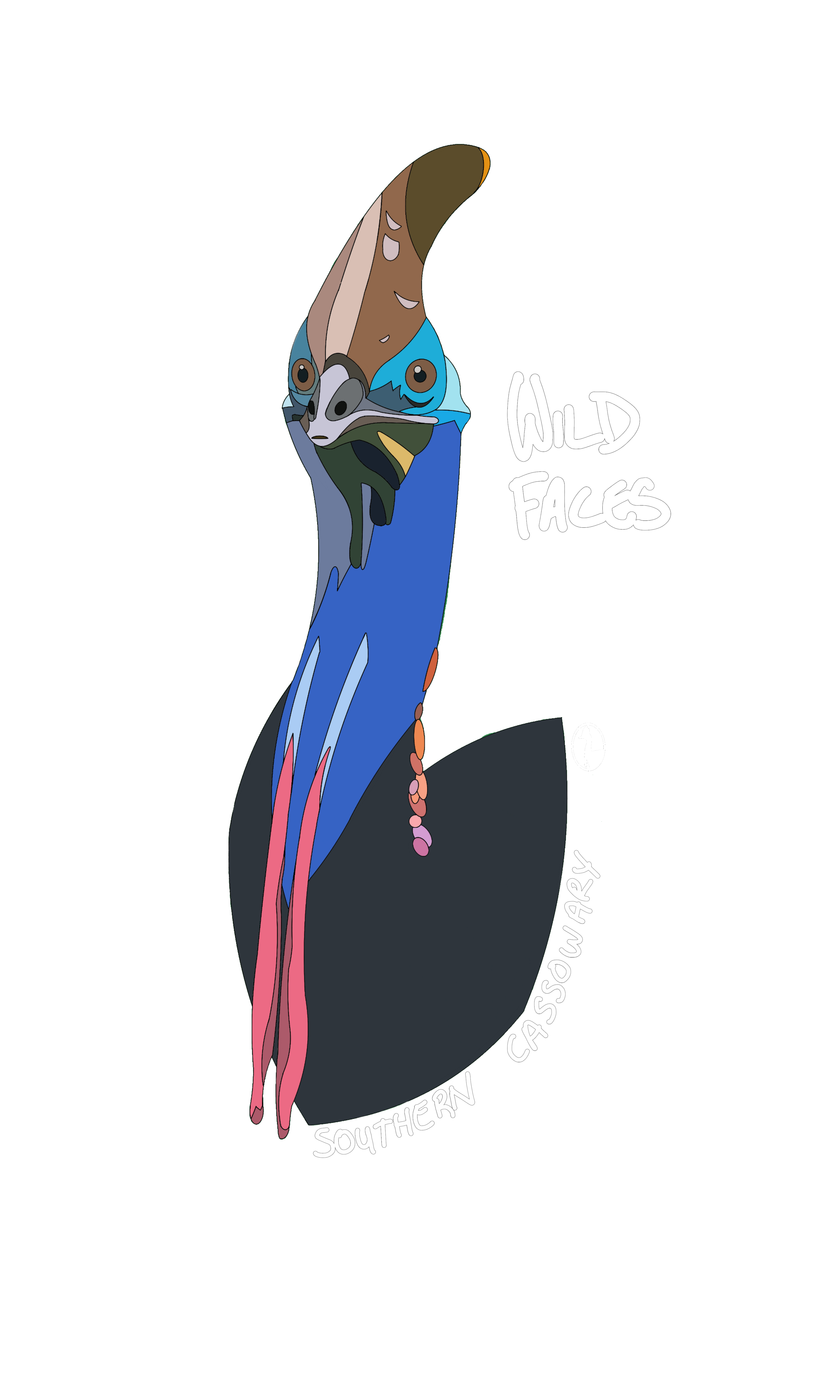 Southern-Cassowary Wild Faces