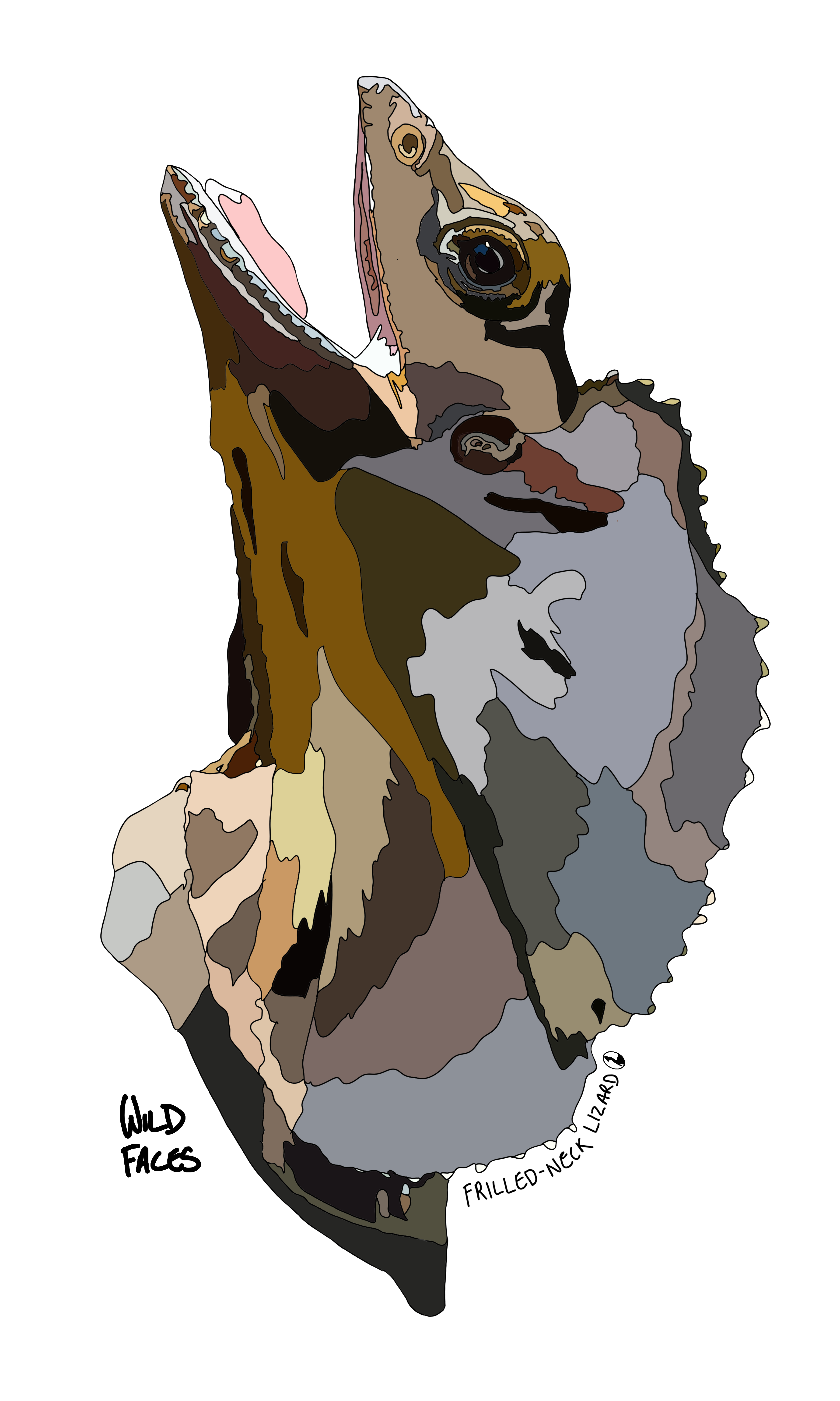 Design of a Frilled-neck lizard