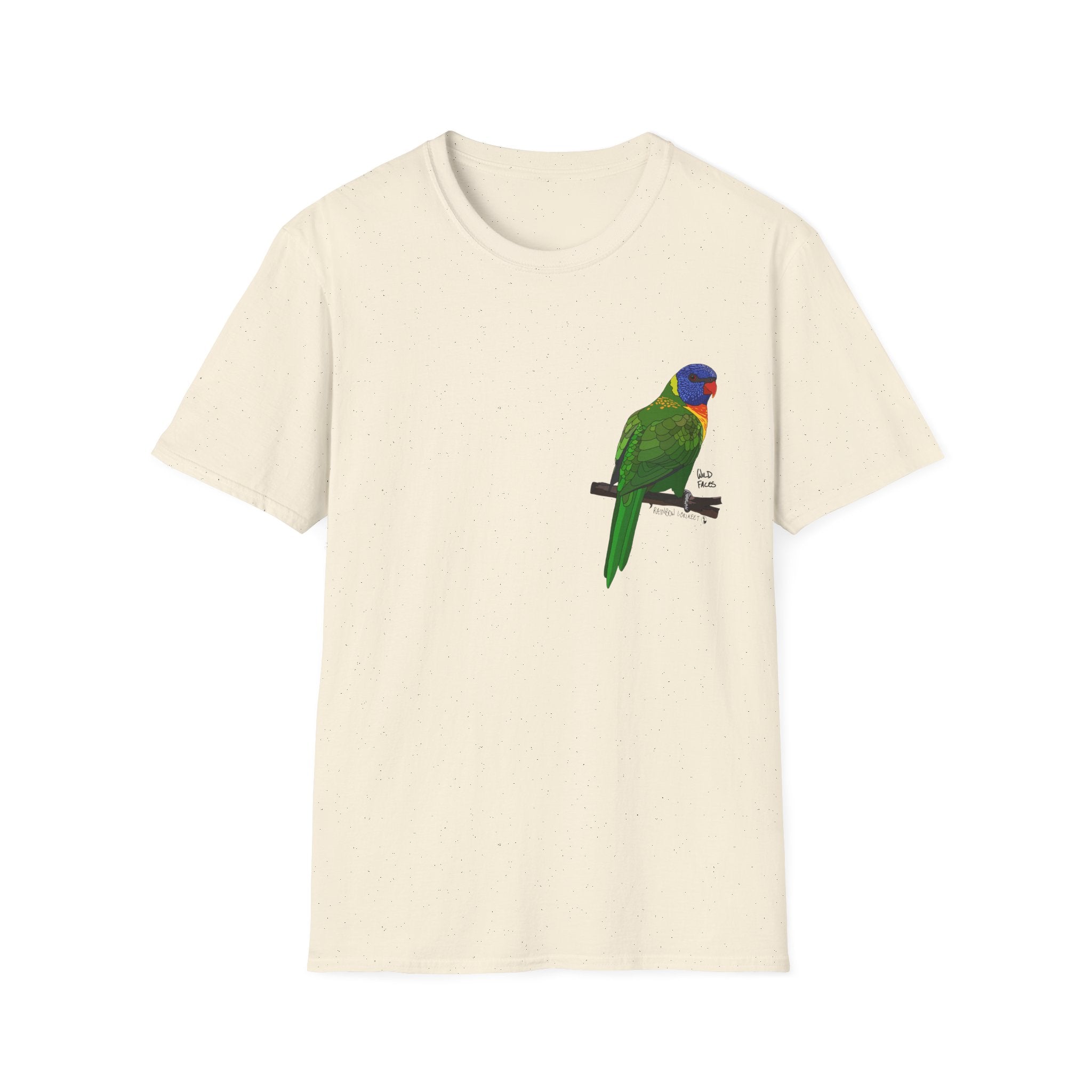 Rainbow Lorikeet - Small design - Unisex Softstyle T-Shirt