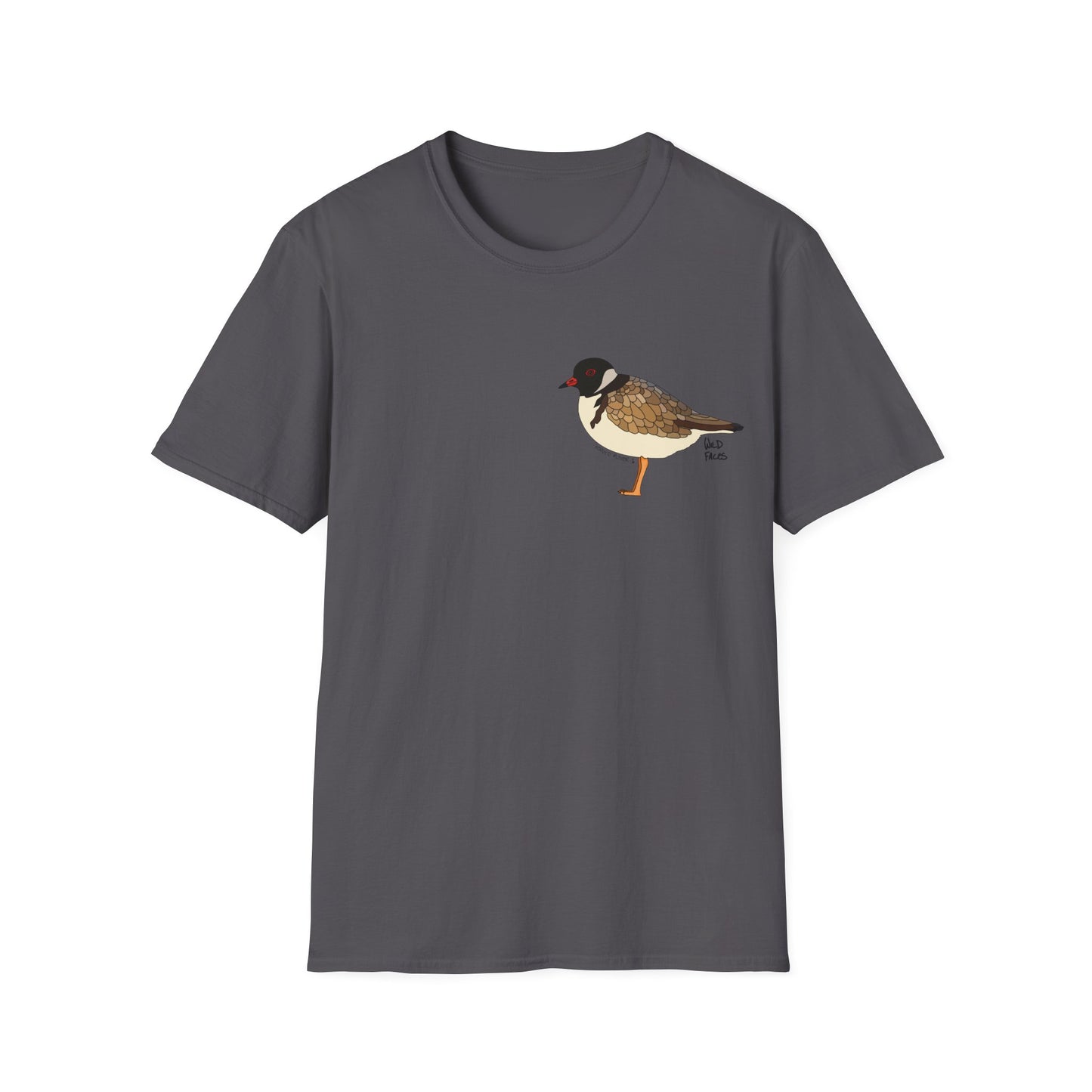 Hooded Plover - Small design - Unisex Softstyle T-Shirt