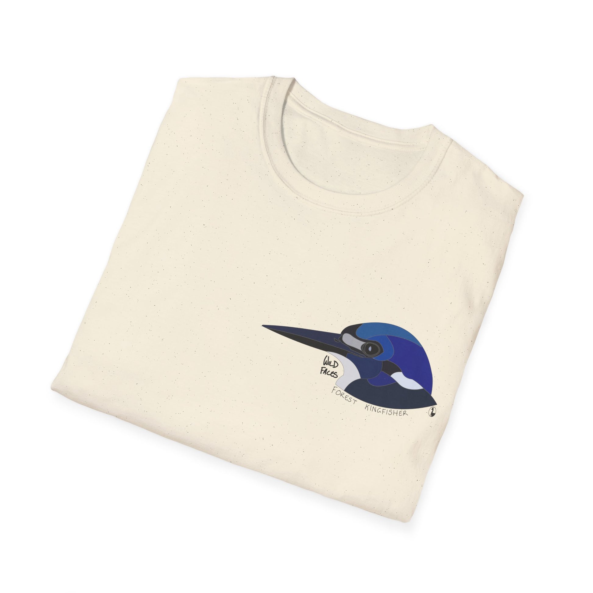 Forest Kingfisher - Small design - Unisex Softstyle T-Shirt Printify