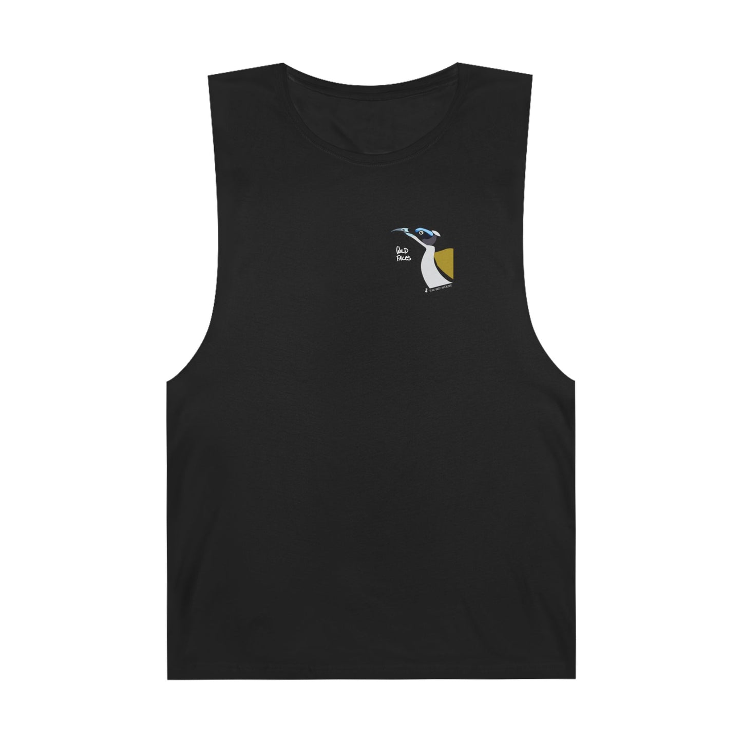 Blue-faced Honeyeater (white font) - Unisex Barnard Tank