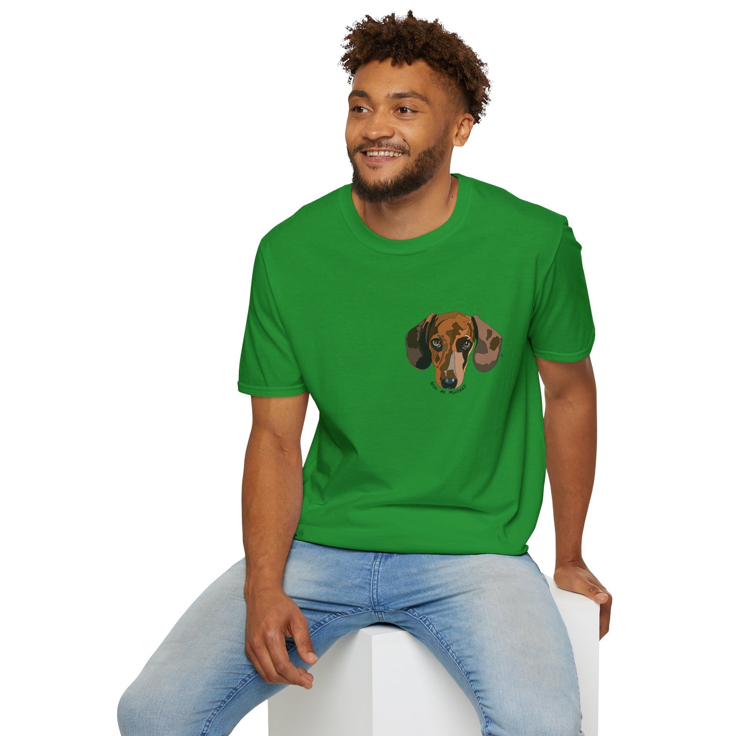 Dachshund (small Keen as mustard) - Unisex Softstyle T-Shirt