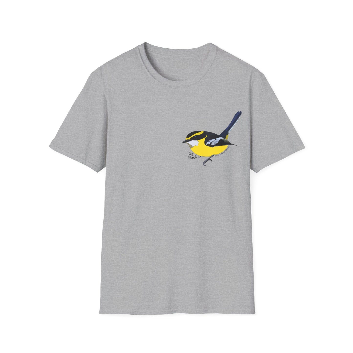 Yellow-breasted Boatbill - Small design - Unisex Softstyle T-Shirt