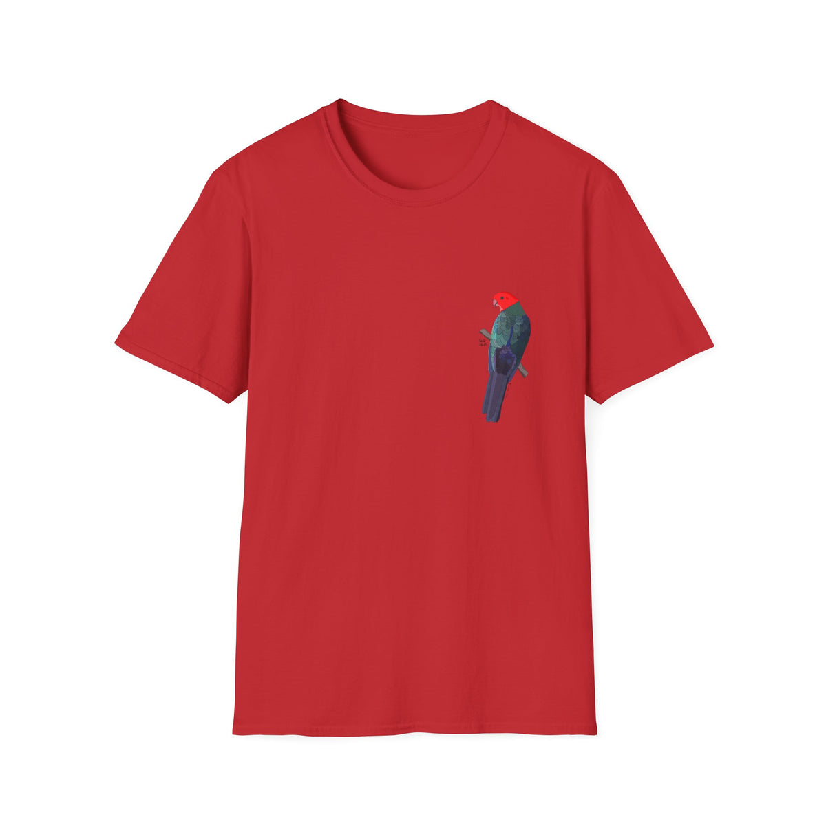 King Parrot - small design - Unisex Softstyle T-Shirt