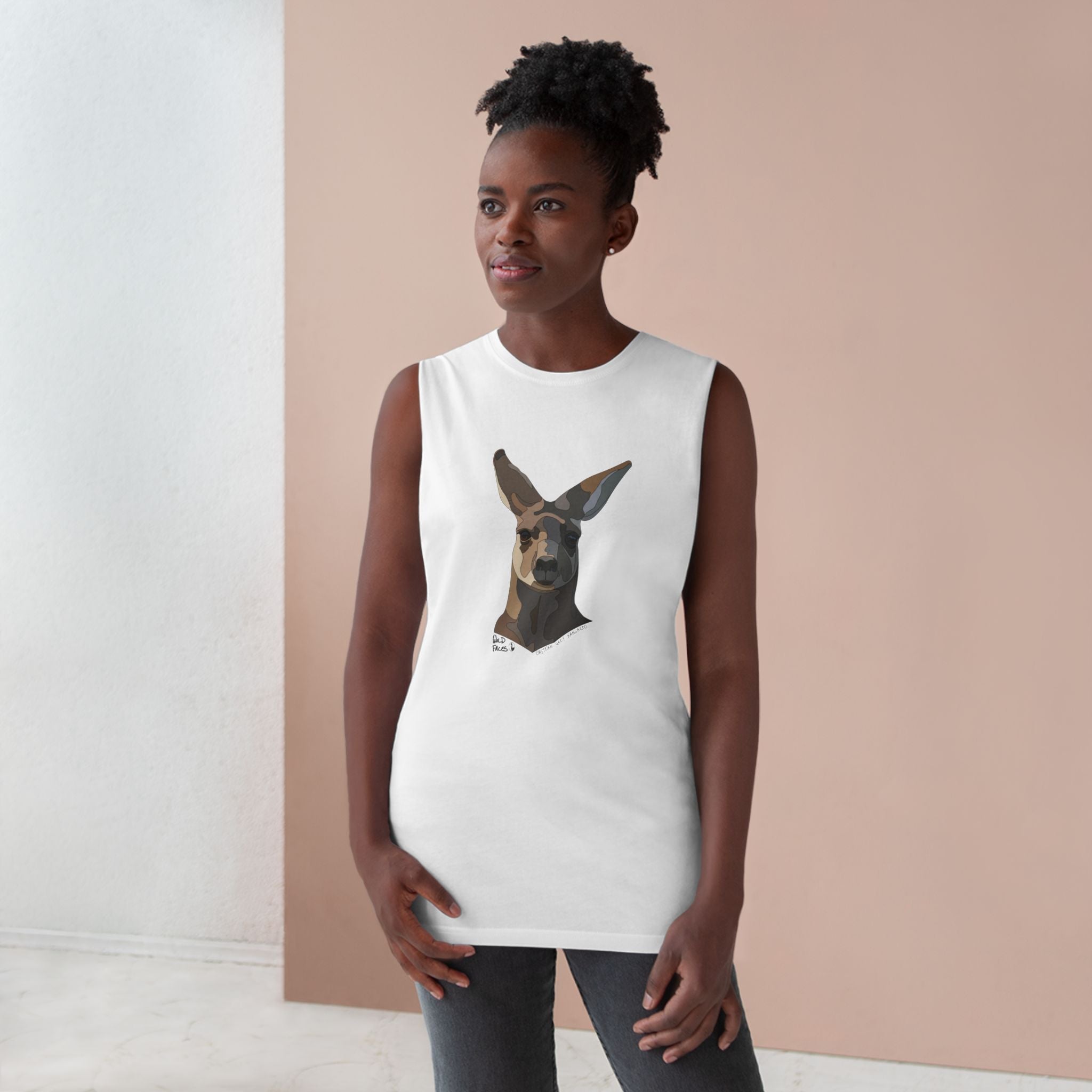 Eastern Grey Kangaroo - Unisex Barnard Tank Printify