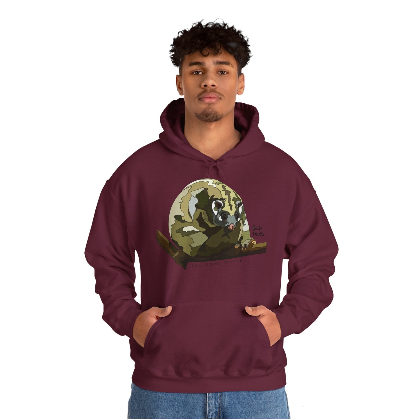 Green Ringtail | Unisex Heavy Blend™ Hooded Sweatshirt