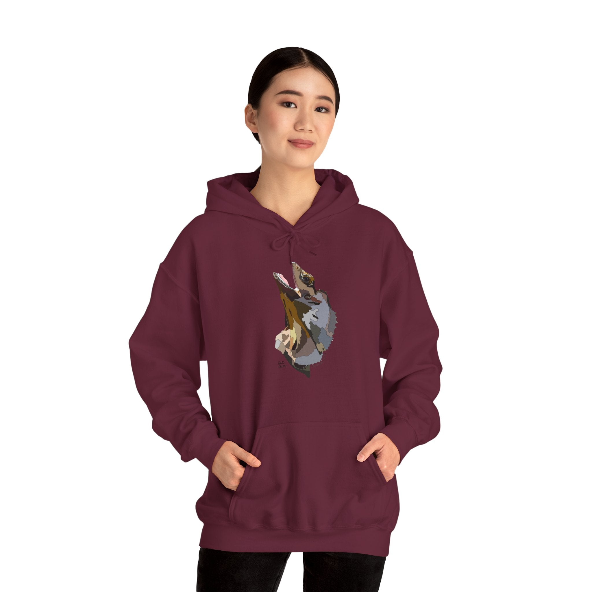 Frilled-neck Lizard | Unisex Heavy Blend™ Hooded Sweatshirt Printify
