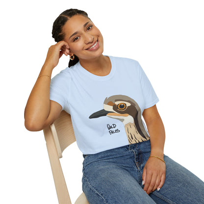 Bush Stone-curlew Head - Unisex Softstyle T-Shirt