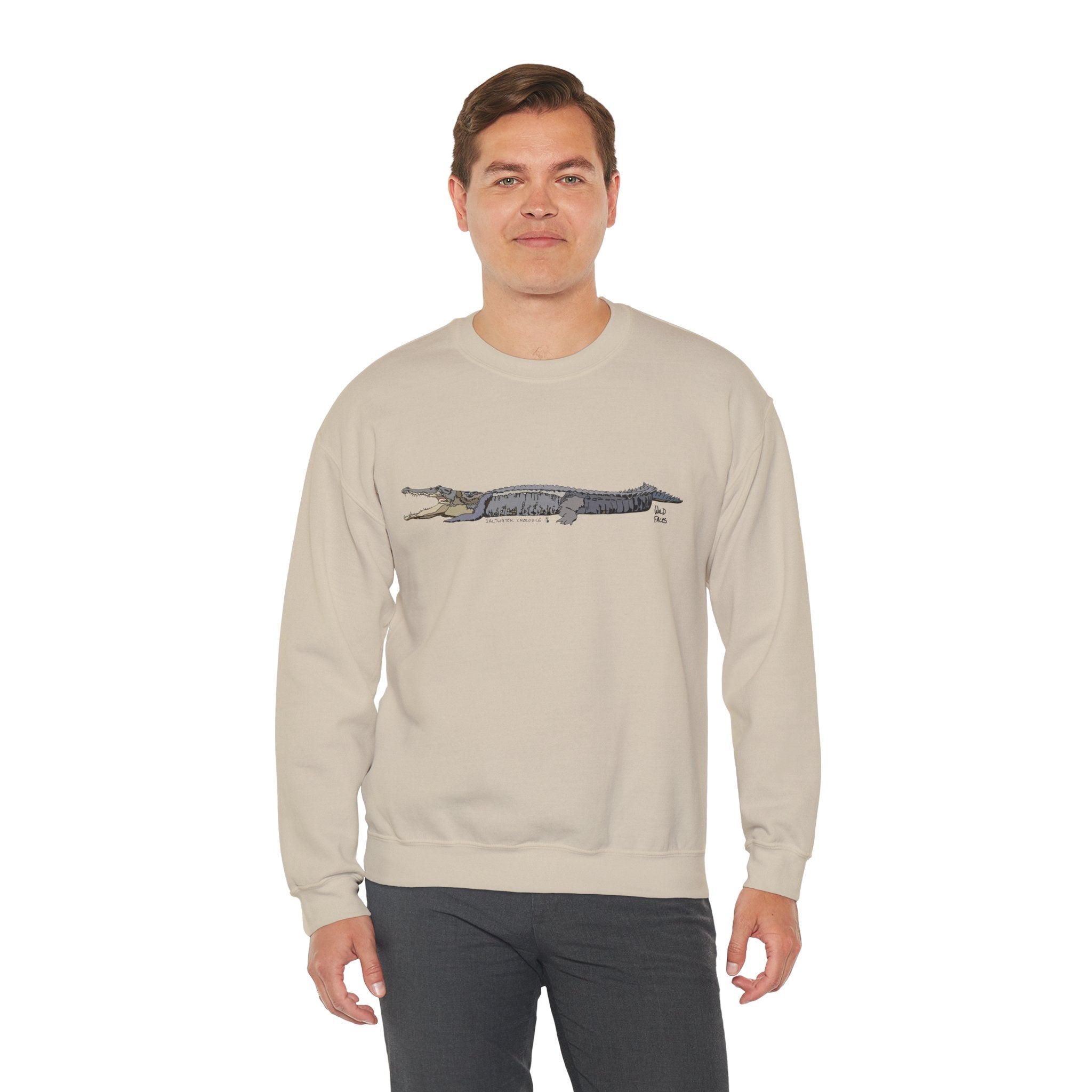 Saltwater Crocodile Sweatshirt | Unisex Heavy Blend™ Crewneck Printify