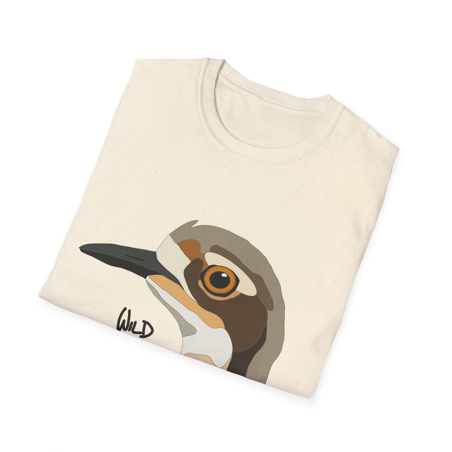 Bush Stone-curlew Head - Unisex Softstyle T-Shirt