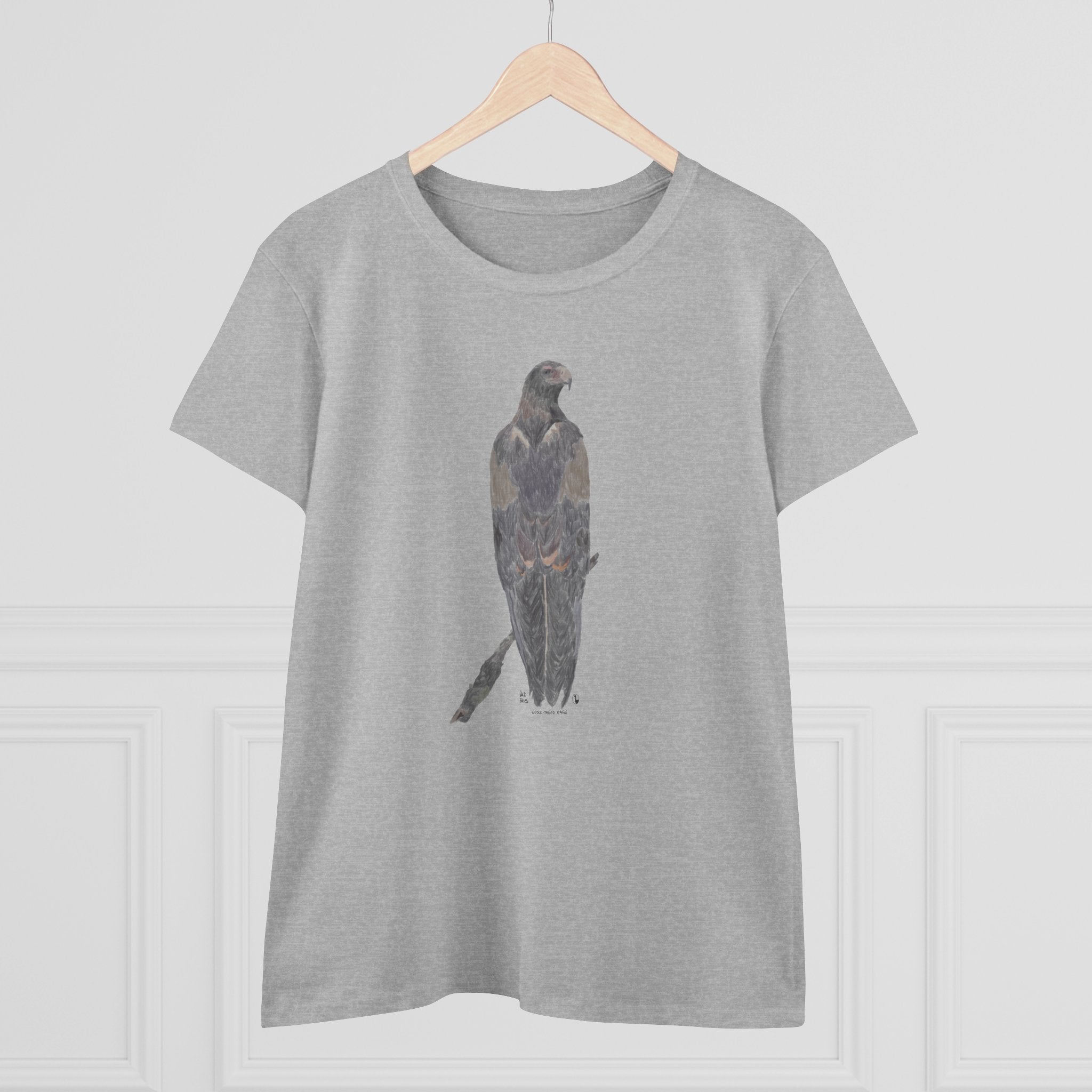 Wedge-tailed Eagle (pastel design) - Women's Midweight Cotton Tee Printify