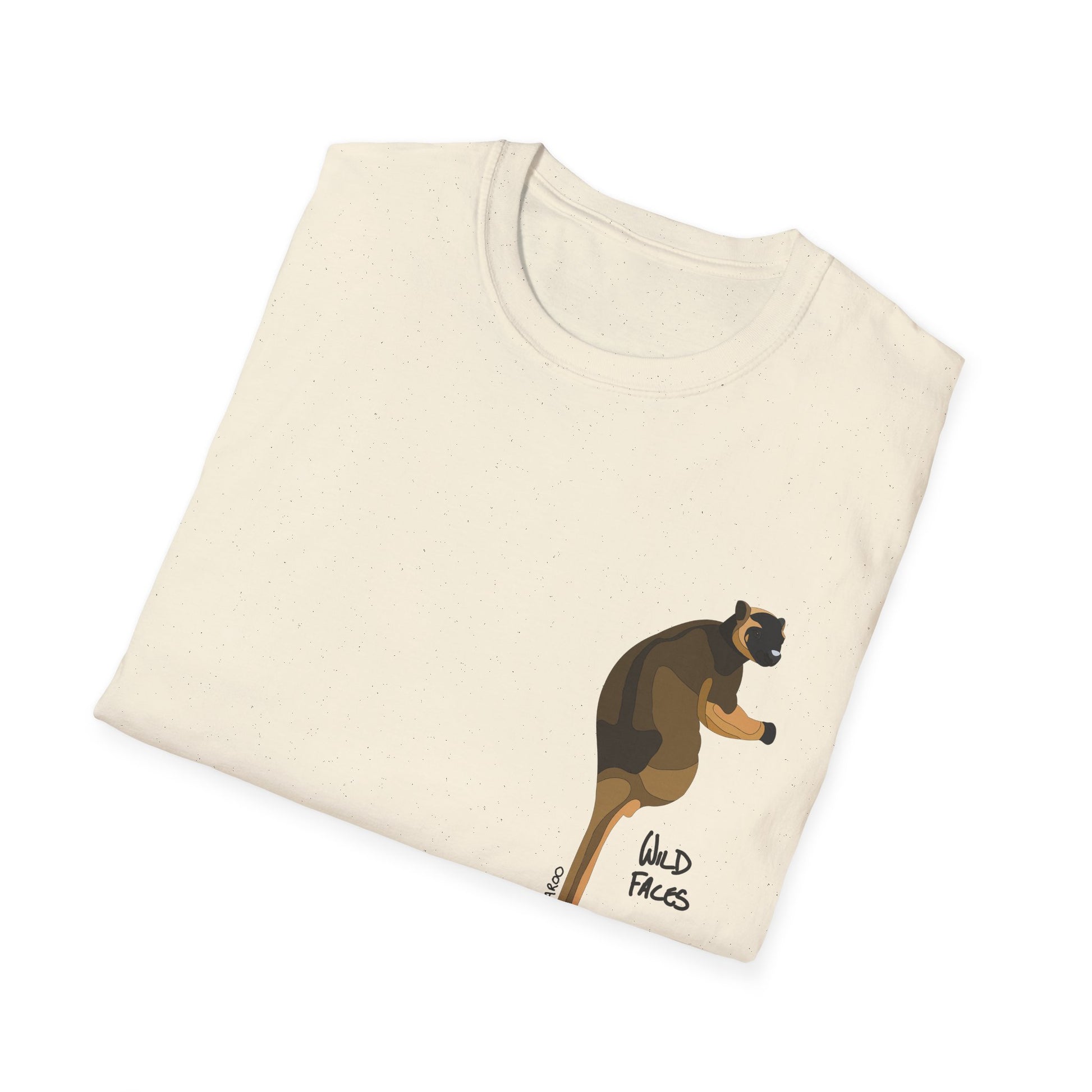 Lumholtz's Tree Kangaroo - Small design - Unisex Softstyle T-Shirt Printify