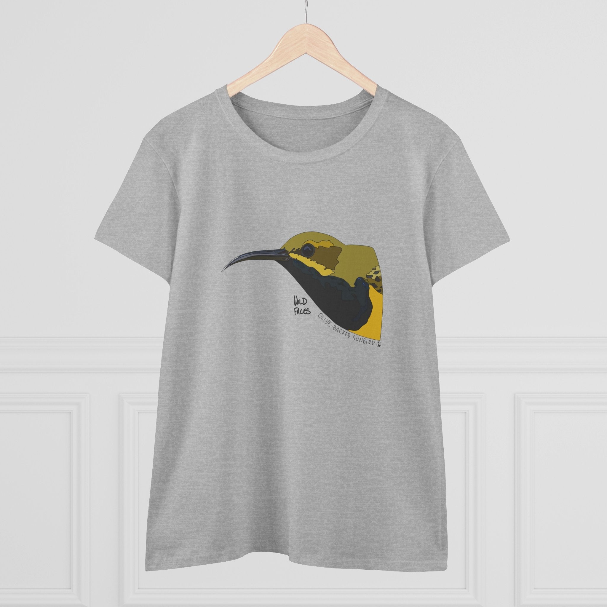 Olive-backed Sunbird - Women's Midweight Cotton Tee Printify