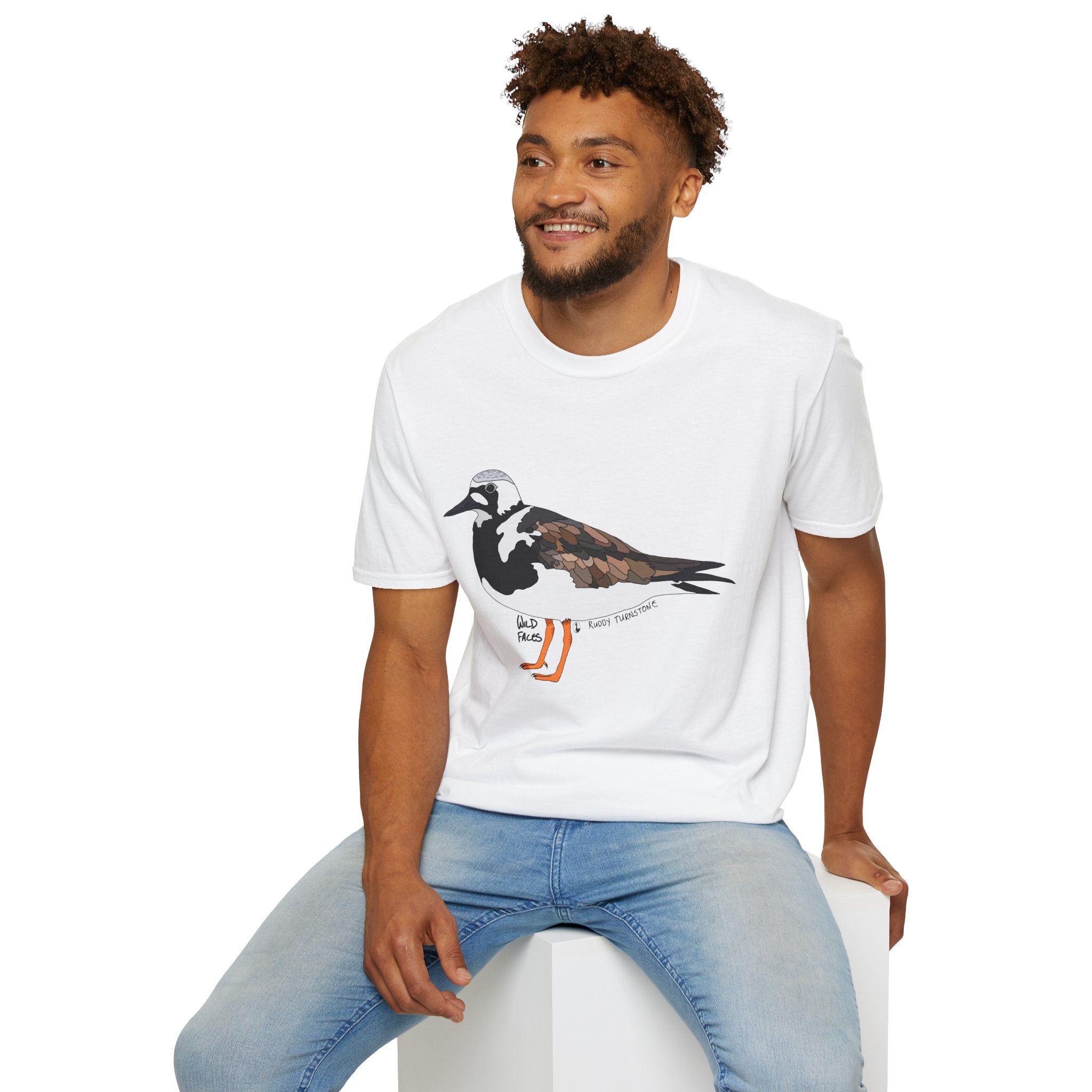 Ruddy Turnstone- large design - Unisex Softstyle T-Shirt Printify