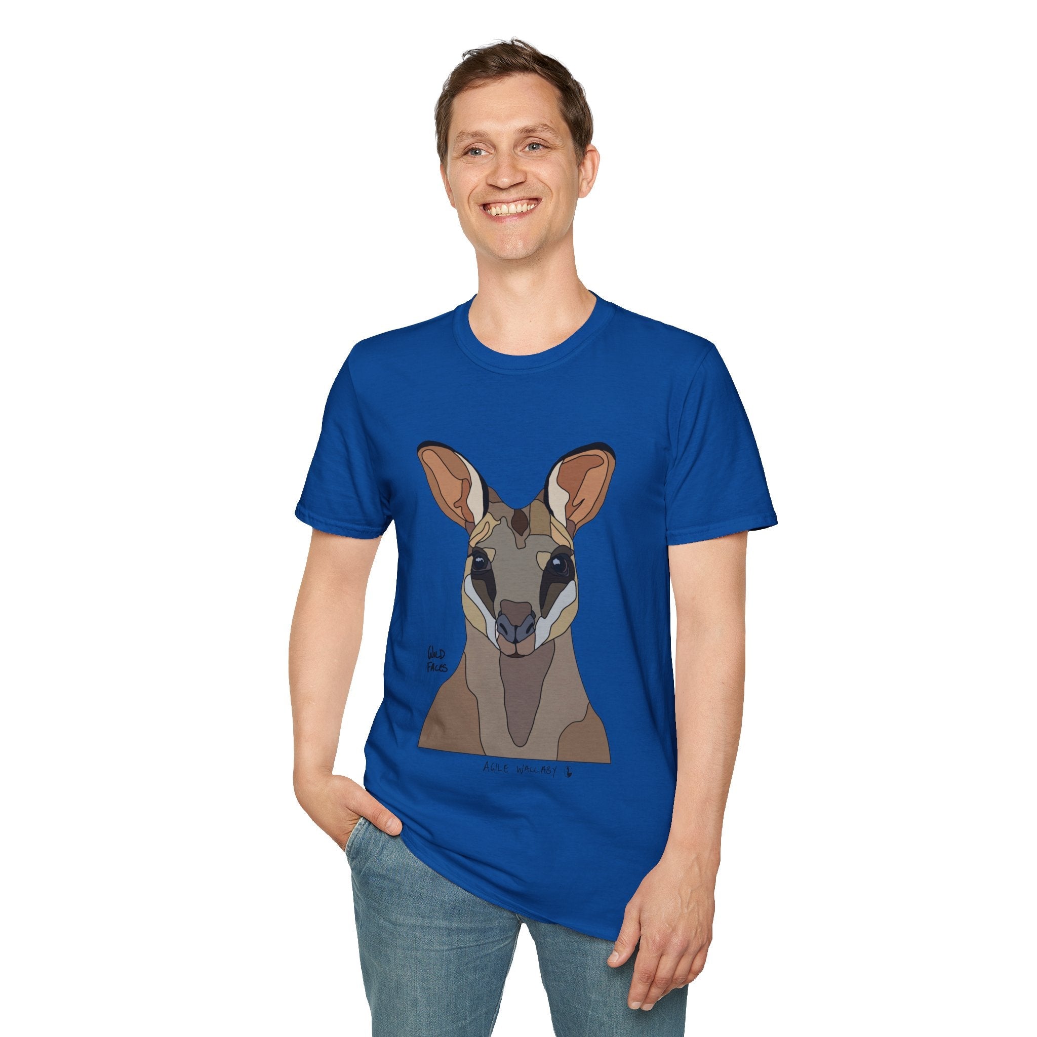 Agile Wallaby - Unisex Softstyle T-Shirt Printify