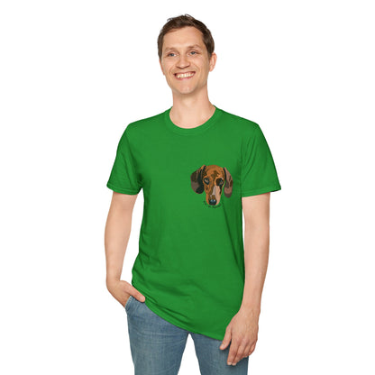 Dachshund (small Keen as mustard) - Unisex Softstyle T-Shirt