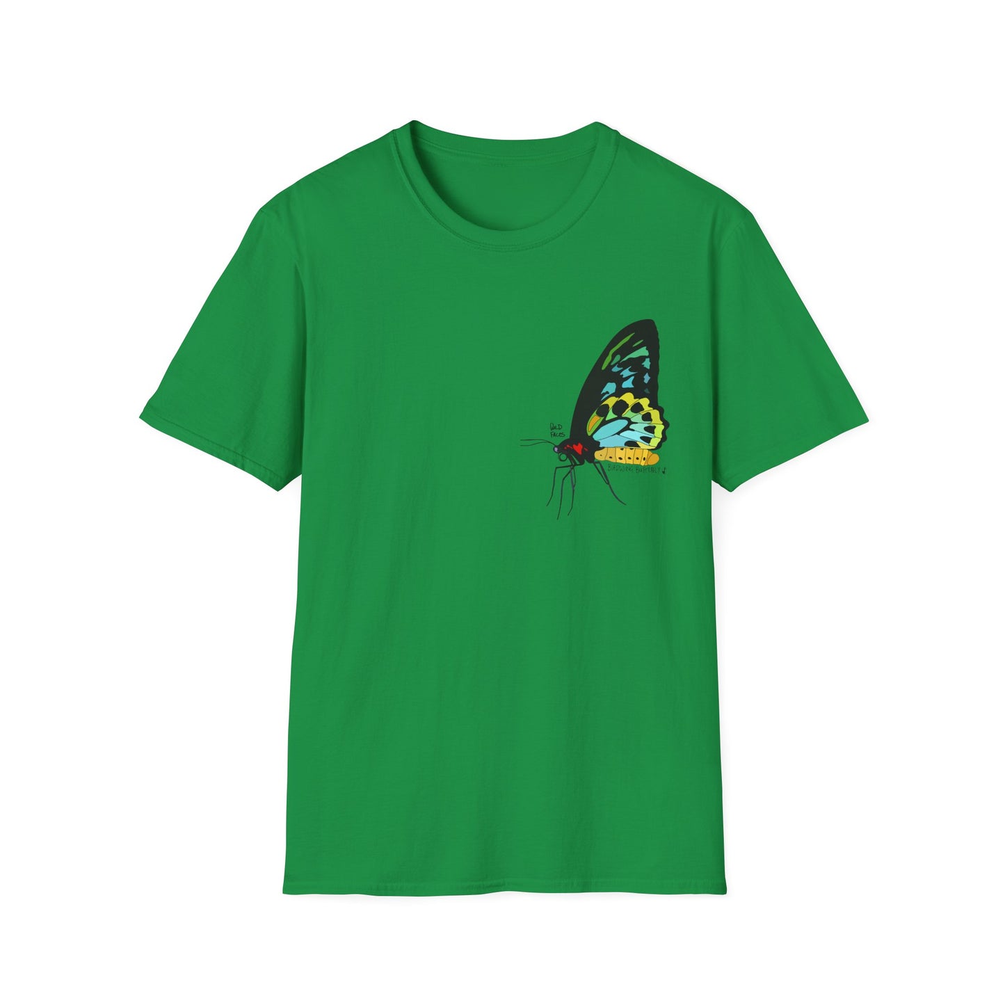 Birdwing Butterfly - Small design - Unisex Softstyle T-Shirt