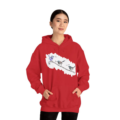 A trio of Fairywrens (spendid, superb and lovely) | Unisex Heavy Blend™ Hooded Sweatshirt