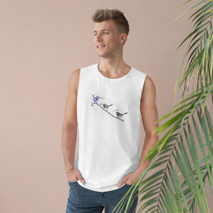 A trio of Fairy-wrens (spendid, superb and lovely) - Unisex Barnard Tank