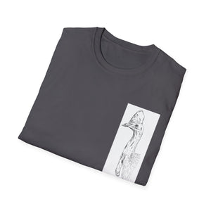 Southern Cassowary (sketch) - Unisex Softstyle T-Shirt Printify