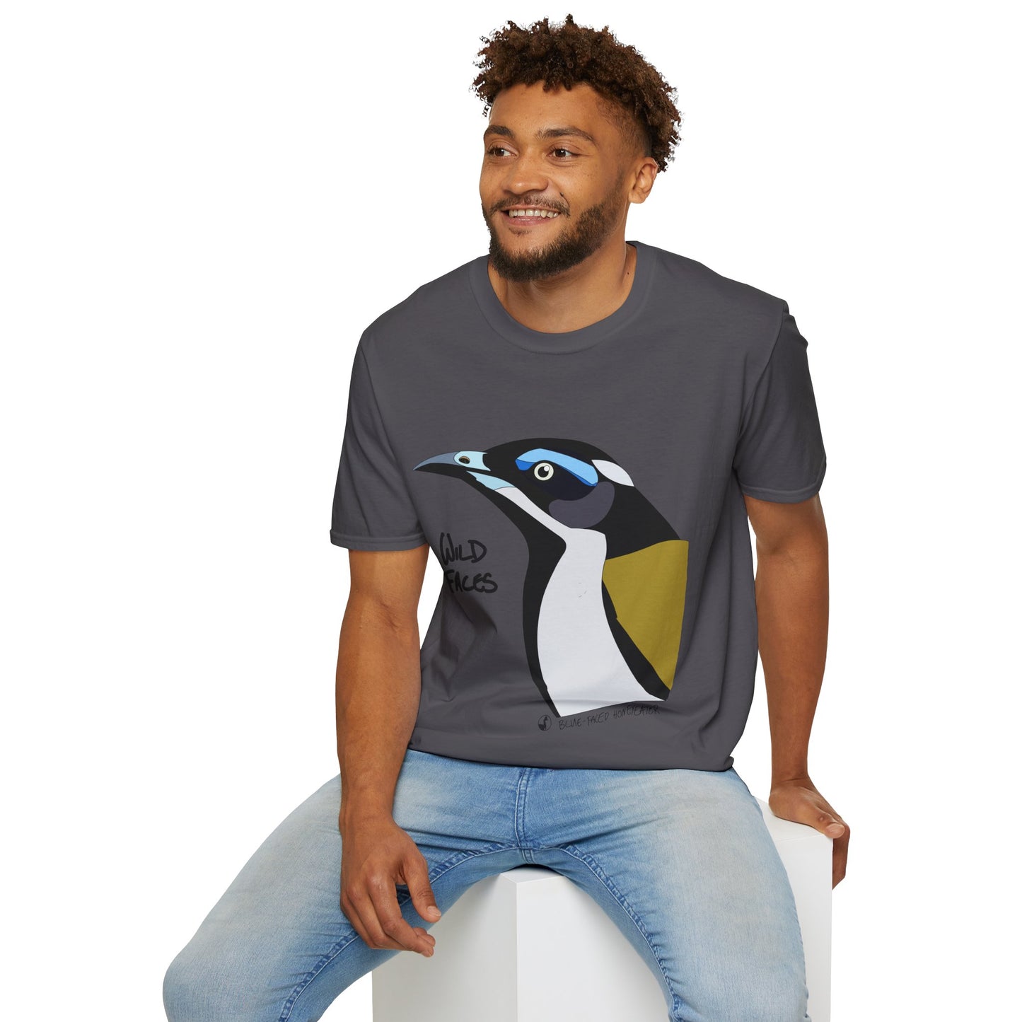 Blue-faced Honeyeater - Unisex Softstyle T-Shirt