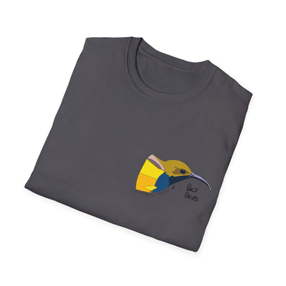 Olive-backed Sunbird - Small design - Unisex Softstyle T-Shirt Printify