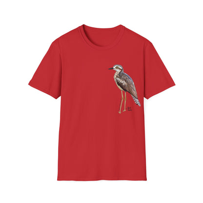 Bush Stone-curlew- Small design - Unisex Softstyle T-Shirt