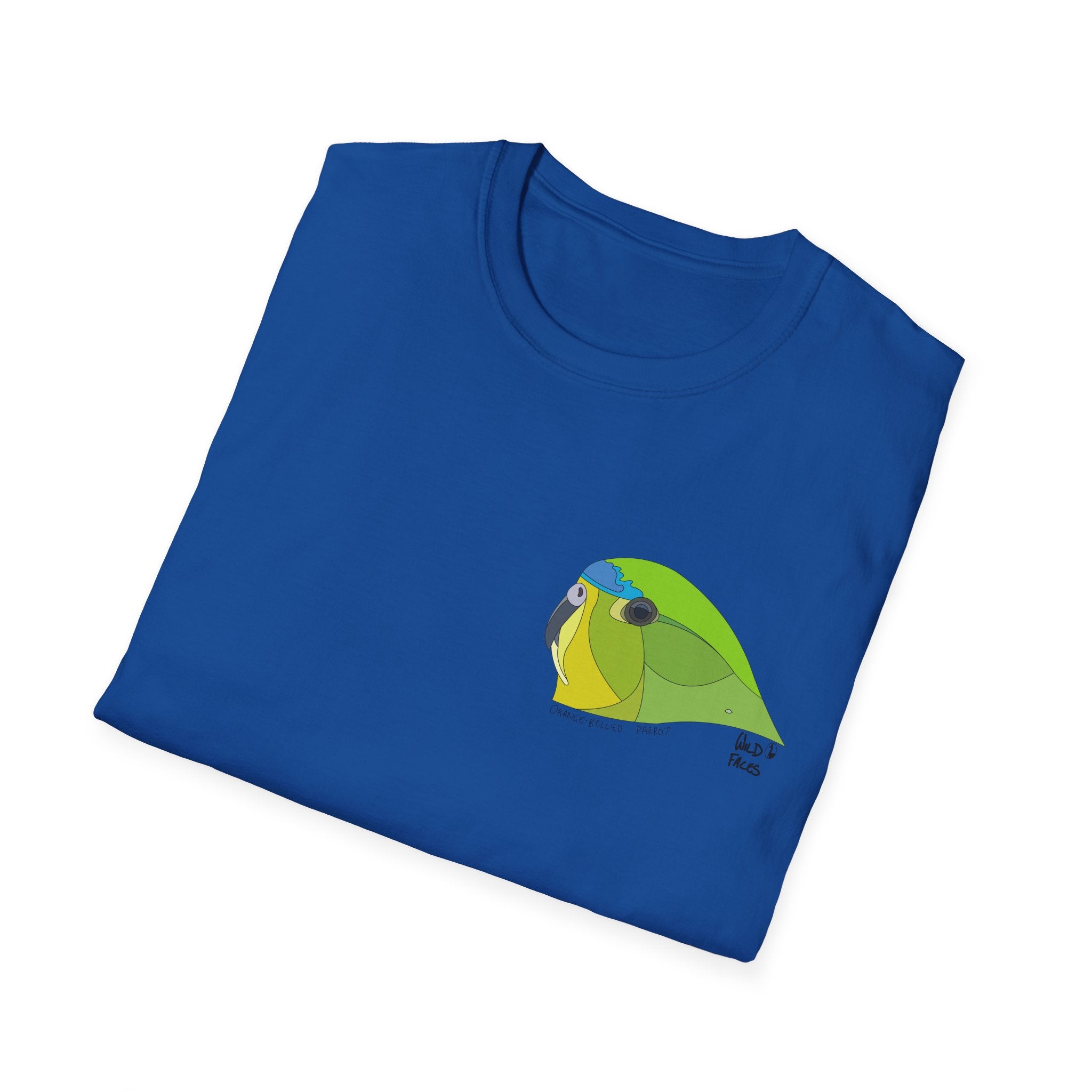 Orange-bellied Parrot - Small design- Unisex Softstyle T-Shirt Printify
