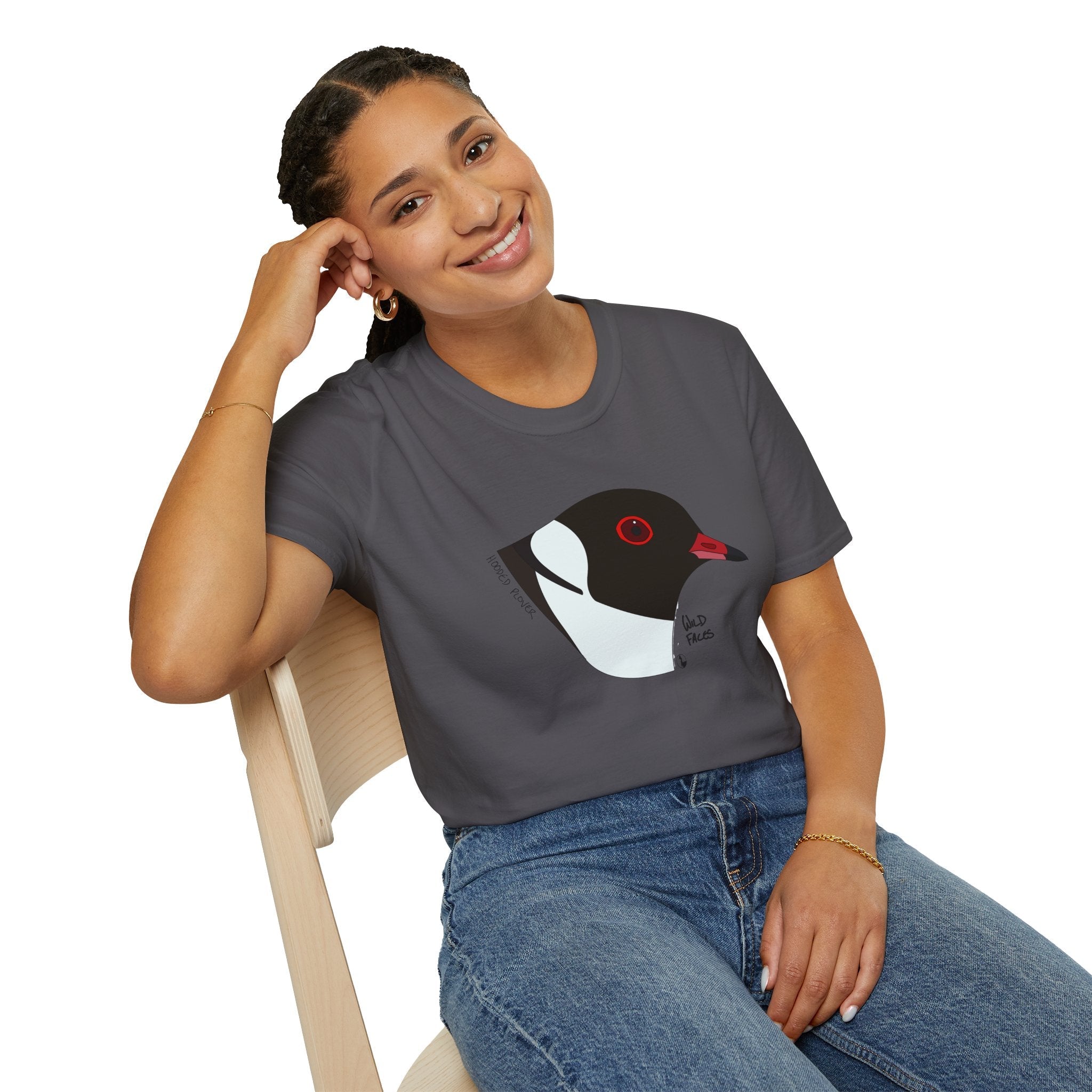 Hooded Plover Head- Unisex Softstyle T-Shirt Printify