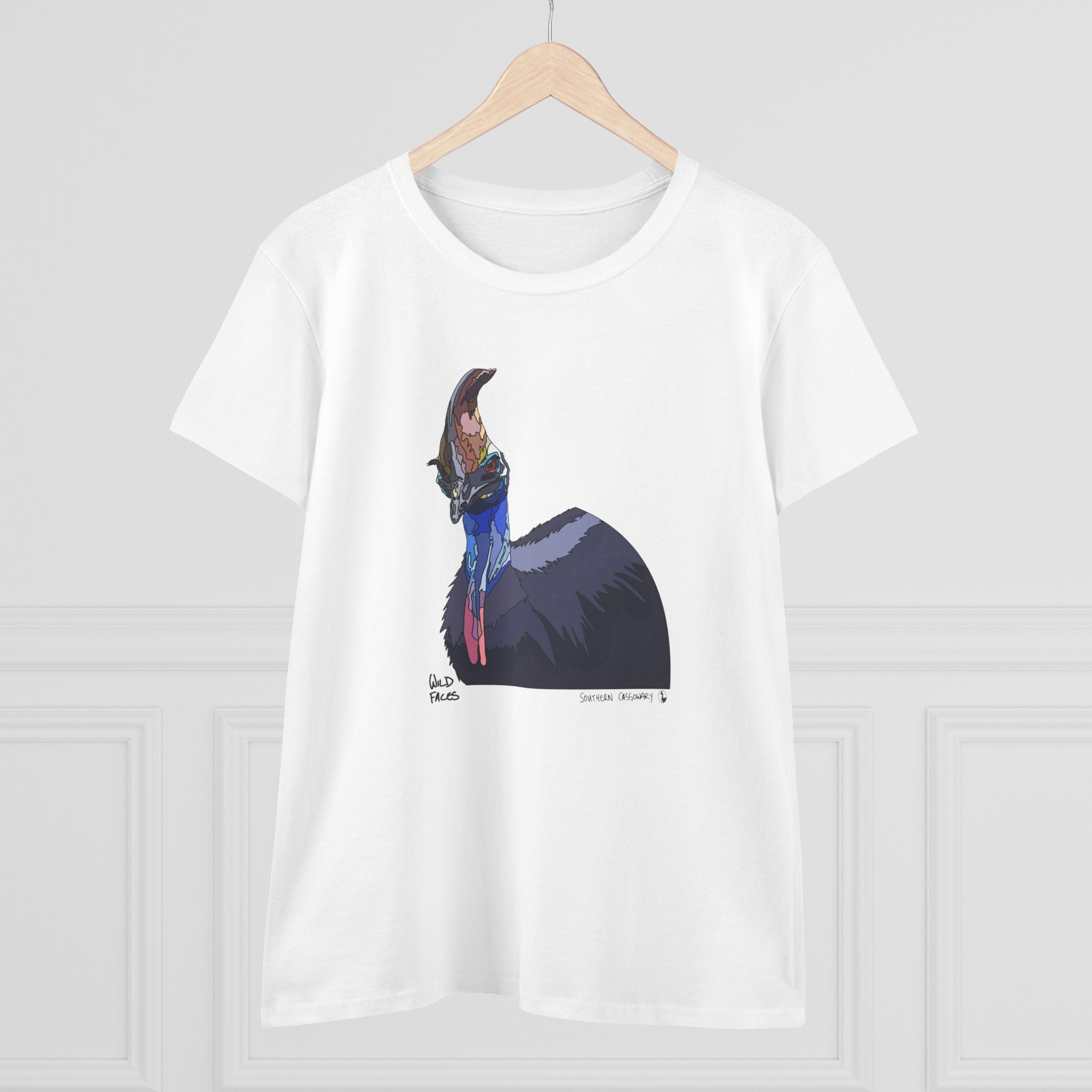 Southern Cassowary - Women's Midweight Cotton Tee Printify