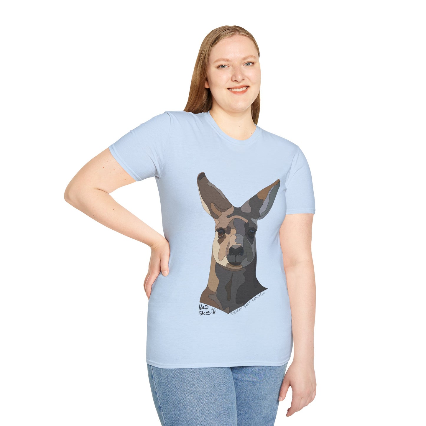 Eastern Grey Kangaroo - Unisex Softstyle T-Shirt Printify