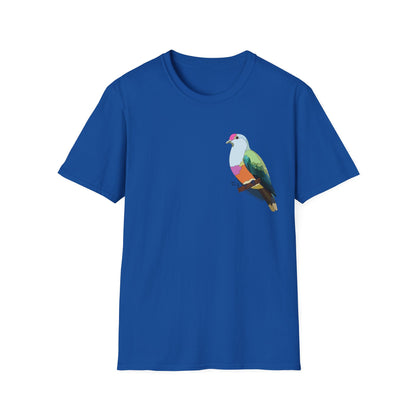 Rose-crowned Fruit Dove - Small design - Unisex Softstyle T-Shirt