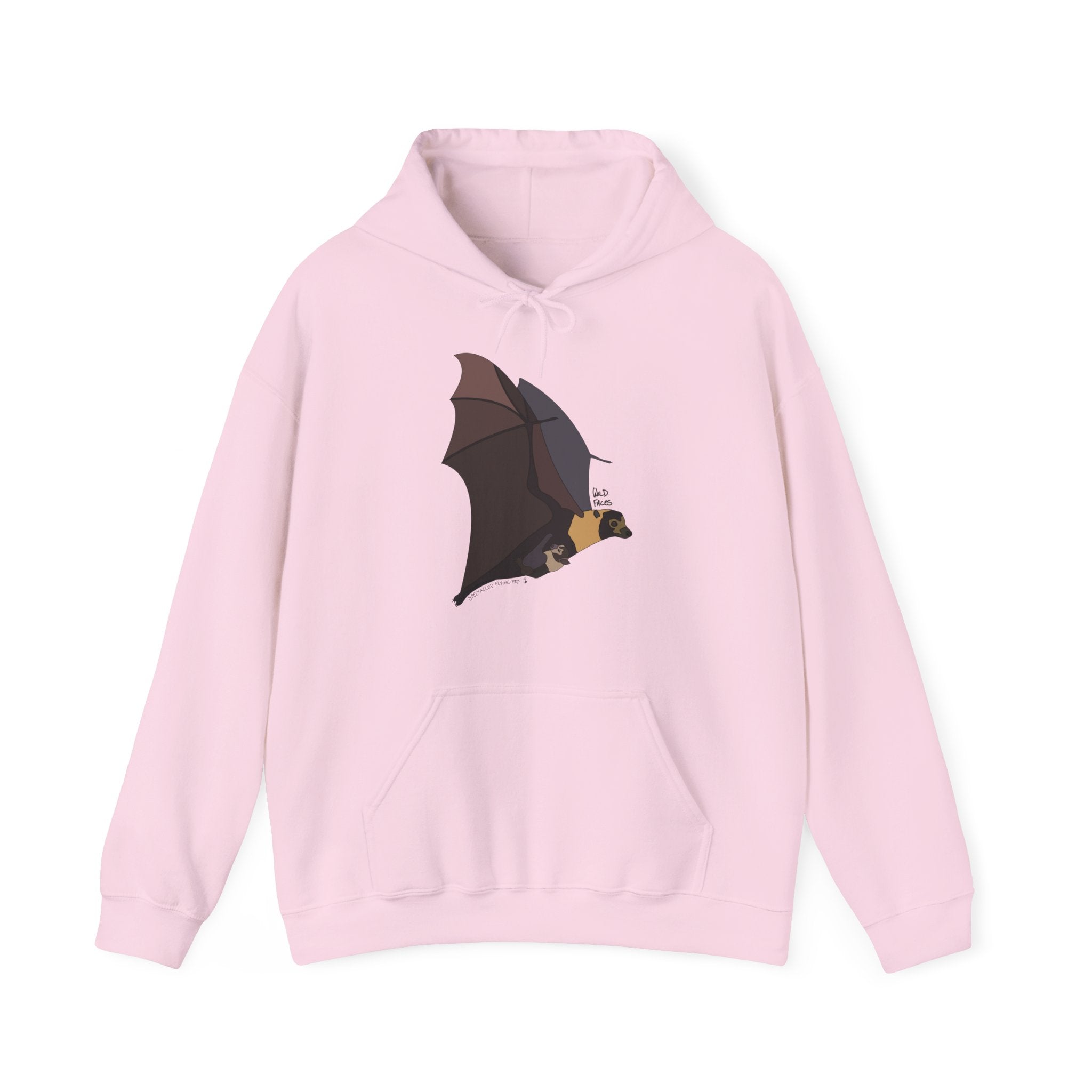 Spectacled Flying Fox (in flight) | Unisex Heavy Blend™ Hooded Sweatshirt Printify