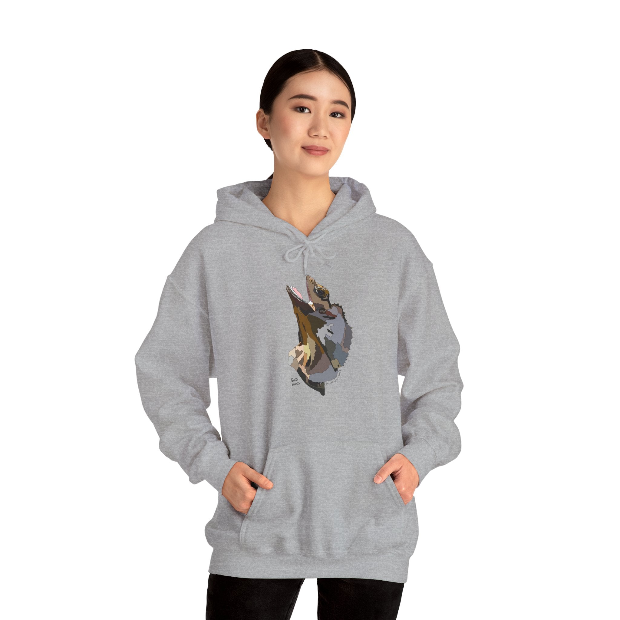 Frilled-neck Lizard | Unisex Heavy Blend™ Hooded Sweatshirt Printify