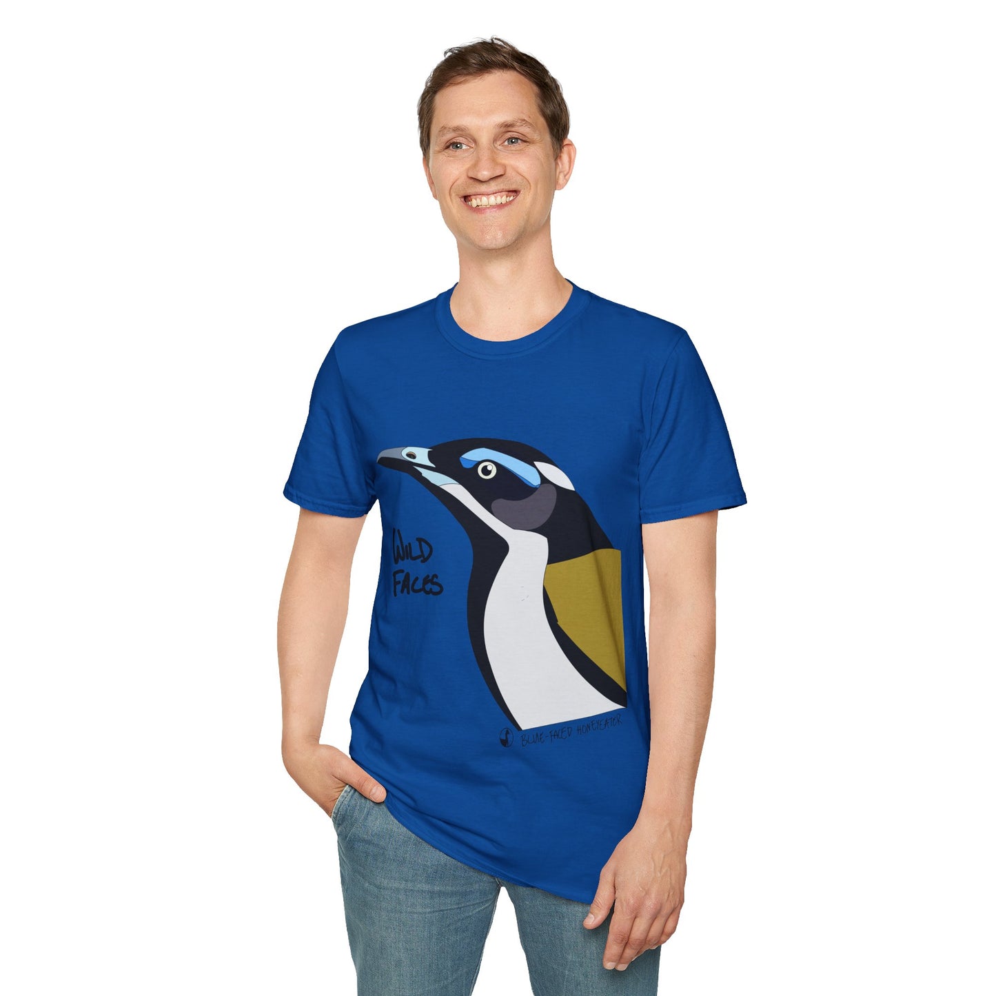 Blue-faced Honeyeater - Unisex Softstyle T-Shirt