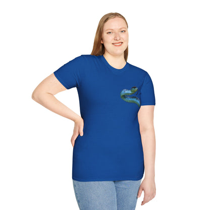 Blue Phase Common Tree-Snake - Small design - Unisex Softstyle T-Shirt