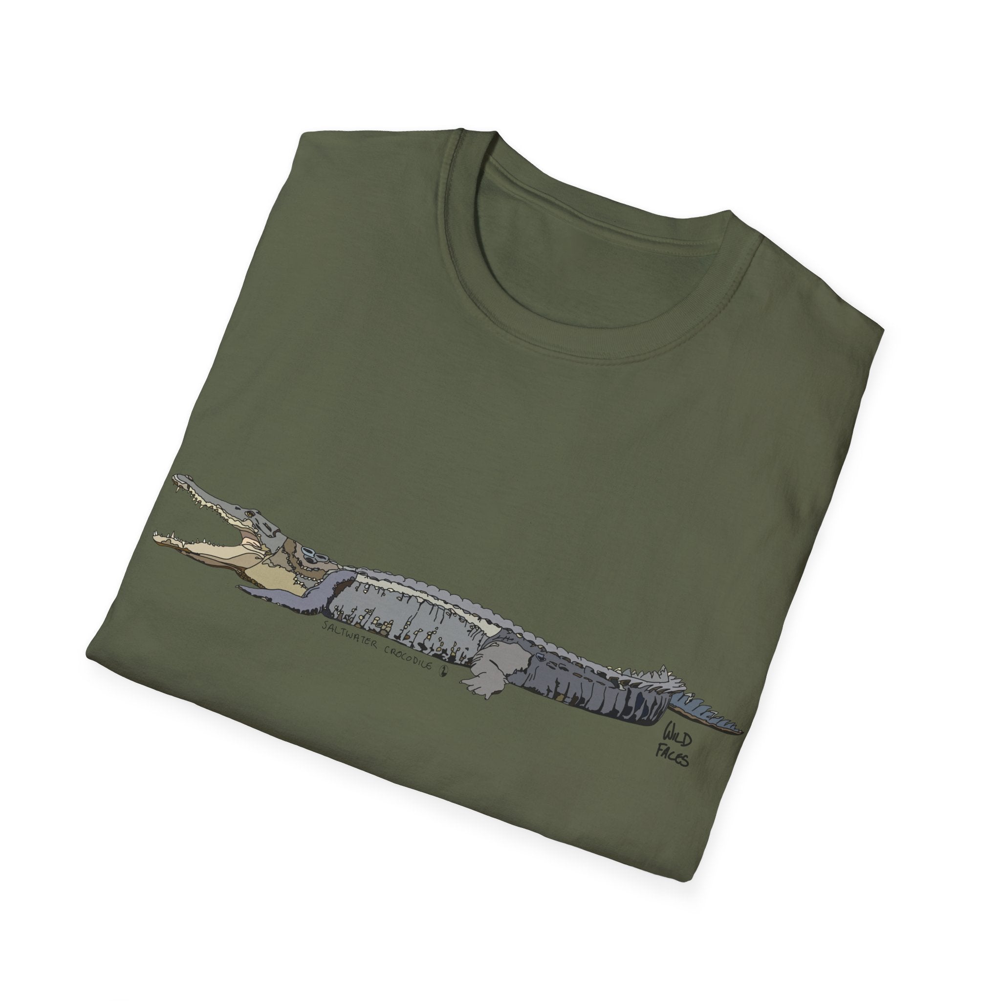 Saltwater Crocodile- Unisex Softstyle T-Shirt Printify