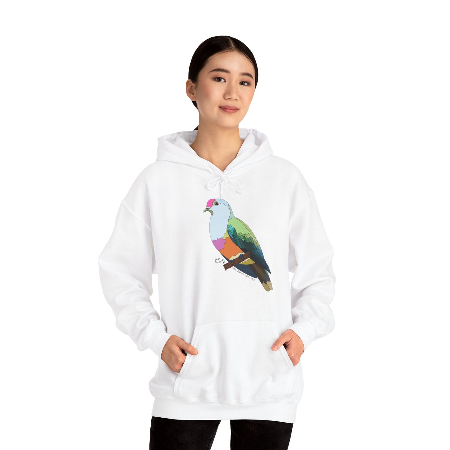 Rose-crowned Fruit Dove | Unisex Heavy Blend™ Hooded Sweatshirt