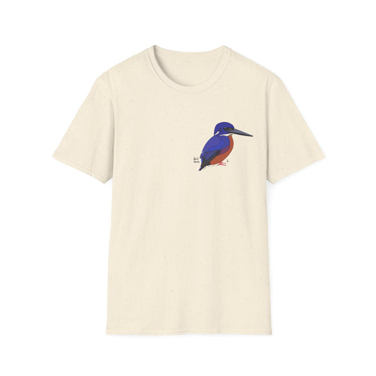 Azure Kingfisher - Small design - Unisex Softstyle T-Shirt Printify