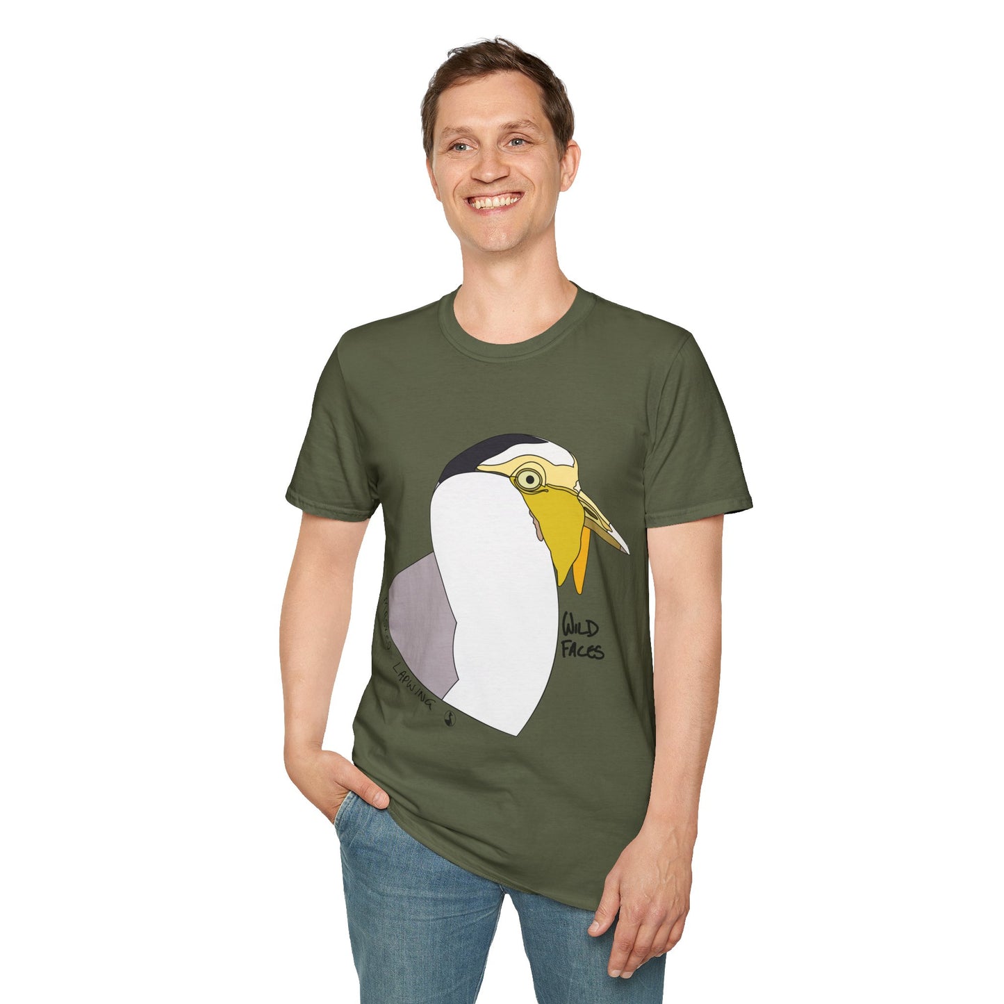 Masked Lapwing - Unisex Softstyle T-Shirt